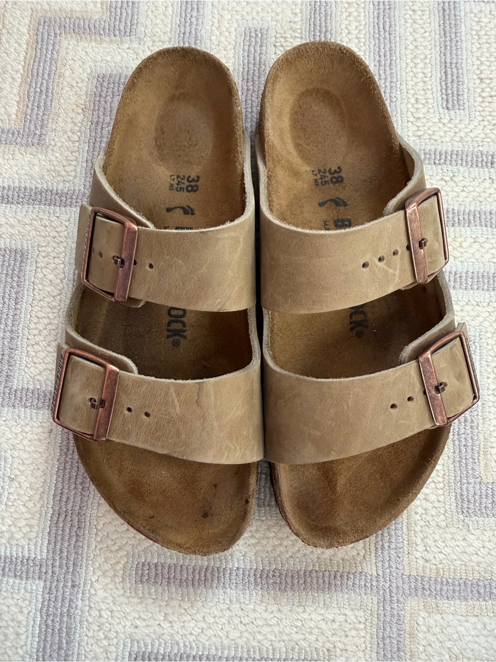 Classic Two-Strap Kids Sandals - Tan